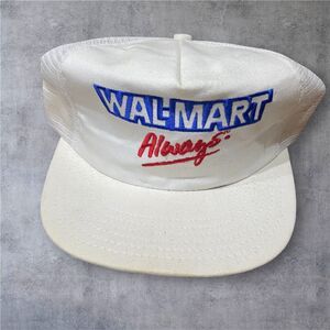 USA Vintage 80s NWT Walmart Always White Trucker Cap Hat Men's Size OS